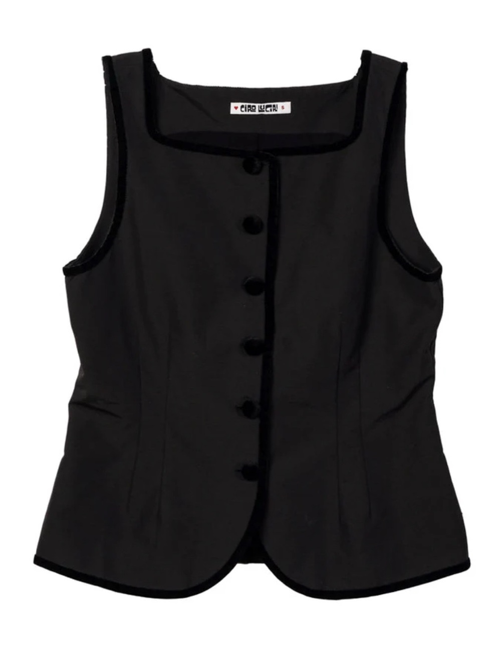 Ciao Lucia - Amira Faille Velvet Trim Sleeveless Top size XL